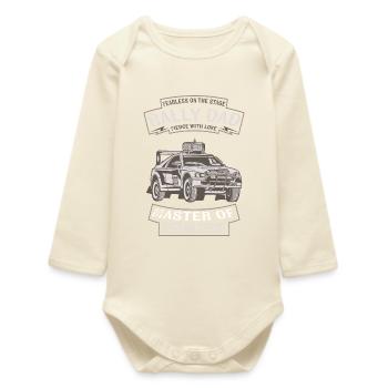 Rally Dad Master of Speed - Baby Organic Long-Sleeved Bodysuit - soft Ecru - Front
