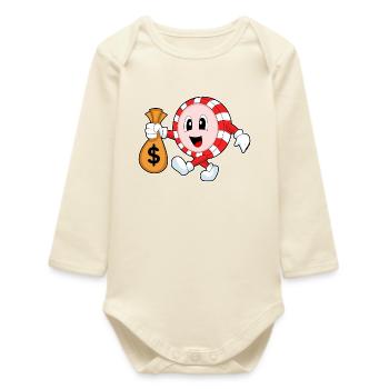 Jetons de poker poker - Body bébé manches longues biologique - écru doux - Devant