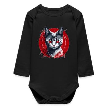 Jäger in der Finsternis - Baby Organic Langarmbody - Schwarz - Vorne