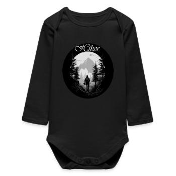 Hiker - Baby Organic Long-Sleeved Bodysuit - black - Front