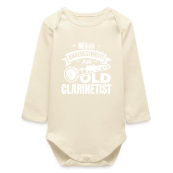 Klarinetten Opa - Baby Organic Langarmbody - Natur - Vorne