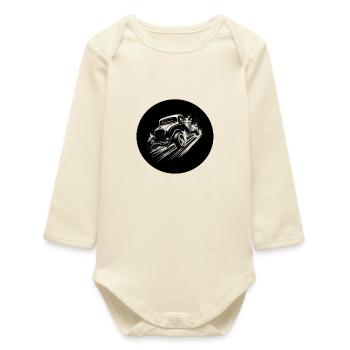 US Cars blanc - Body bébé manches longues biologique - écru doux - Devant