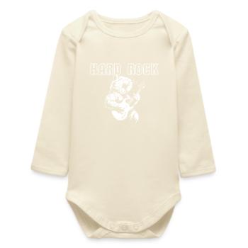 Hard Rock Cat - Body bébé manches longues biologique - écru doux - Devant