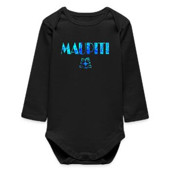 MAUPITI - Body bébé manches longues biologique - noir - Devant