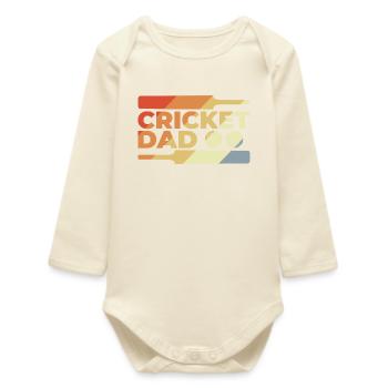 Funny Cricket Daddy - Baby Organic Long-Sleeved Bodysuit - soft Ecru - Front