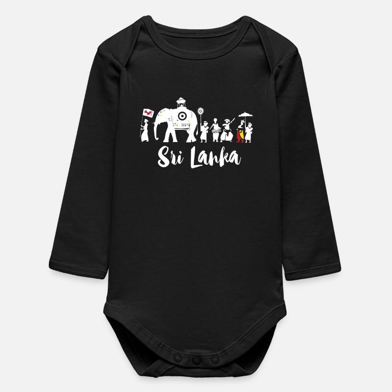 Kandy Esala Perahera Sri Lanka - Dalada Perahara - Baby Organic Langarmbody - Schwarz
