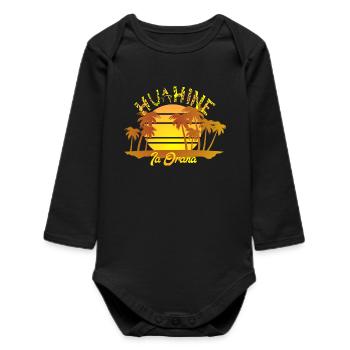 HUAHINE (Sunshine) - Body bébé manches longues biologique - noir - Devant