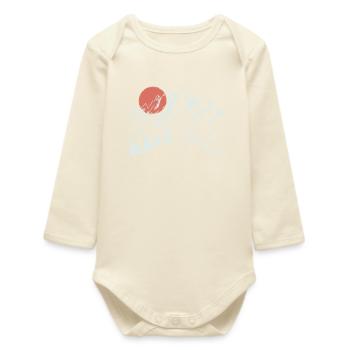 Sonnenaufgang Mountain Ridge Silhouette - Baby Organic Langarmbody - Natur - Vorne