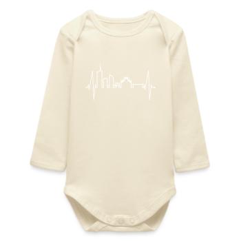 Mailand Skyline Italien Herzschlag Fan Love Milano - Baby Organic Langarmbody - Natur - Vorne