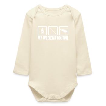 Violinisten Wochenende - Baby Organic Langarmbody - Natur - Vorne
