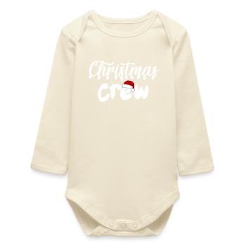 Christmas Crew family 2024 - Body bébé manches longues biologique - écru doux - Devant