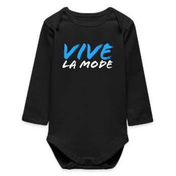 vive la mode - Body bébé manches longues biologique - noir - Devant