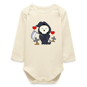 Sensemann Halloween Grab - Baby Organic Langarmbody - Natur - Vorne