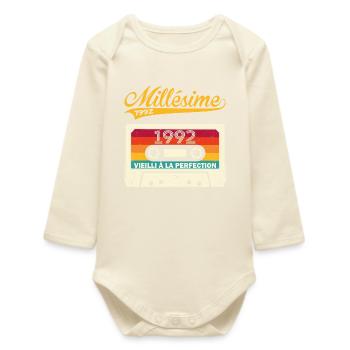 Millésime 1992 Cadeau 31 Ans Anniversaire Humour - Body bébé manches longues biologique - écru doux - Devant