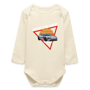 Racing Soleil Triangle - Baby Organic Long-Sleeved Bodysuit - soft Ecru - Front