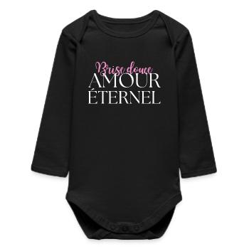 Brise Douce Amour Éternel - Body bébé manches longues biologique - noir - Devant