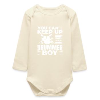 Drummer Boy - Baby Organic Long-Sleeved Bodysuit - soft Ecru - Front