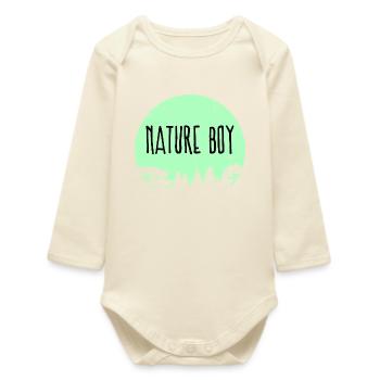 Campsite Nature Statement Hikers Camping - Baby Organic Long-Sleeved Bodysuit - soft Ecru - Front