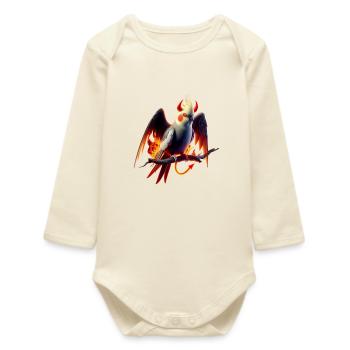 Nymphe du diable (02) - Body bébé manches longues biologique - écru doux - Devant
