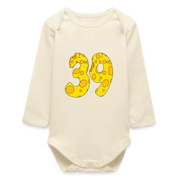 39 ans Lustig Käse - Body bébé manches longues biologique - écru doux - Devant