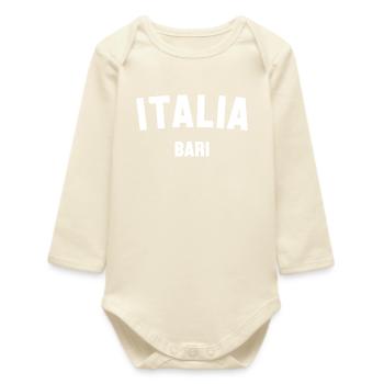 BARI Italia Italy - Baby Organic Long-Sleeved Bodysuit - soft Ecru - Front