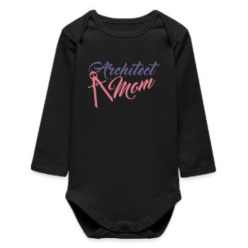 Drôle De Maman Architecte - Body bébé manches longues biologique - noir - Devant