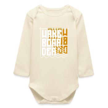 Wakeboard, Kitesurfer, Wave, Surfing, Surfing - Baby Organic Long-Sleeved Bodysuit - soft Ecru - Front