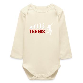 Evolution Tennis - Baby Organic Langarmbody - Natur - Vorne