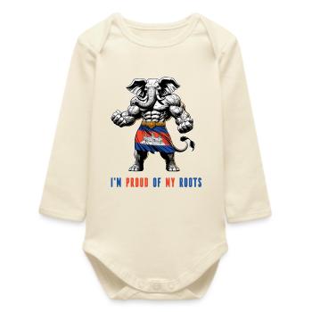 Je suis fier de mes itinéraires au Cambodge - Body bébé manches longues biologique - écru doux - Devant