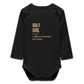 Golf - Baby Organic Langarmbody - Schwarz - Vorne