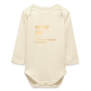 Hip Hop - Baby Organic Long-Sleeved Bodysuit - soft Ecru - Front
