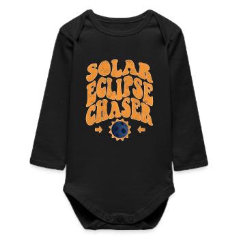 Solar eclipse chaser - Baby Organic Langarmbody - Schwarz - Vorne