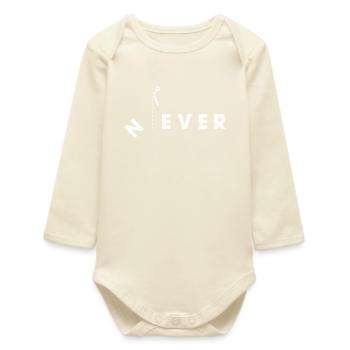 Niemals Grenzen schneiden Scherendesign - Baby Organic Langarmbody - Natur - Vorne