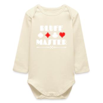 Déclaration du casino de jeu Poker Bluff Joueur professionnel - Body bébé manches longues biologique - écru doux - Devant