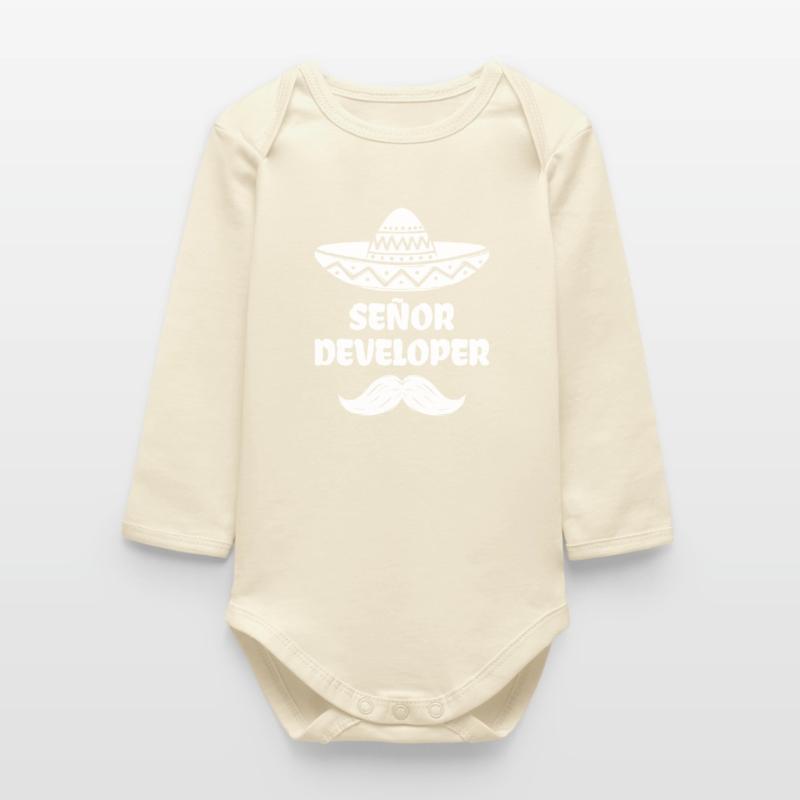 Developer Statement Code Informatik Geek Skripting Baby Organic Langarmbody