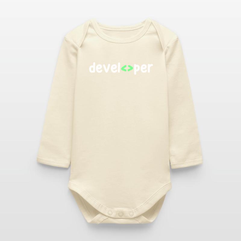 Developer Code Scripting Debug Informatik Geek Baby Organic Long-Sleeved Bodysuit