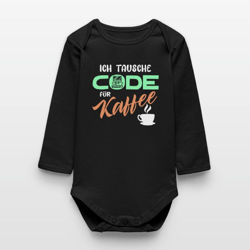 Code Developer Statement Programmierer Computer Baby Organic Langarmbody