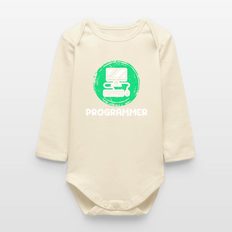 Computer Developer Programmer Computer Geek Baby Organic Long-Sleeved Bodysuit