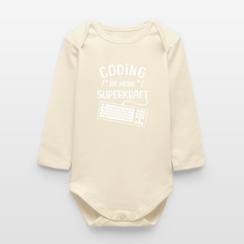 Code Scripting Statement Computergeek Developer Baby Organic Long-Sleeved Bodysuit