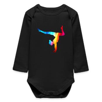 Gymnaste Gymnastique Club de gymnastique Gymnastique Gymnastique - Body bébé manches longues biologique - noir - Devant