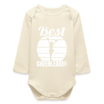Meilleure pom-pom girl féminine - Body bébé manches longues biologique - écru doux - Devant