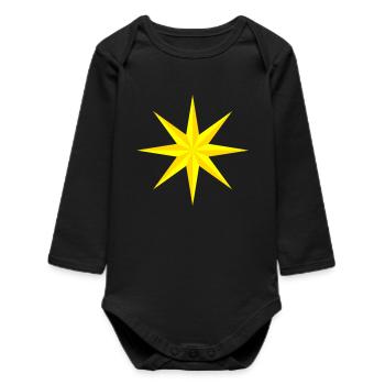 Étoile étroite - Body bébé manches longues biologique - noir - Devant