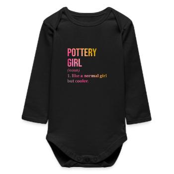 Pottery - Baby Organic Long-Sleeved Bodysuit - black - Front