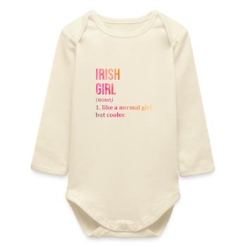 Ireland - Baby Organic Long-Sleeved Bodysuit - soft Ecru - Front