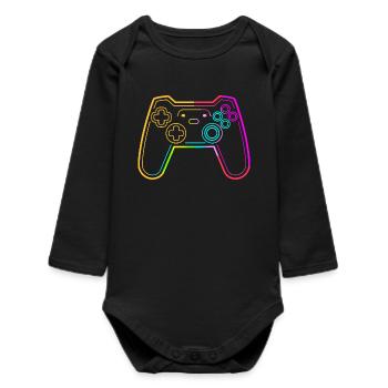 Croquis de jeux vidéo - Body bébé manches longues biologique - noir - Devant