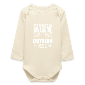 Eritrea - Baby Organic Long-Sleeved Bodysuit - soft Ecru - Front