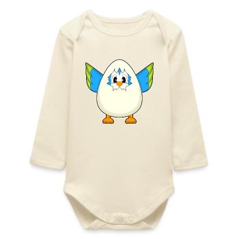 Oeuf de perroquet - Body bébé manches longues biologique - écru doux - Devant