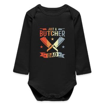 Fleischer Vater - Baby Organic Langarmbody - Schwarz - Vorne