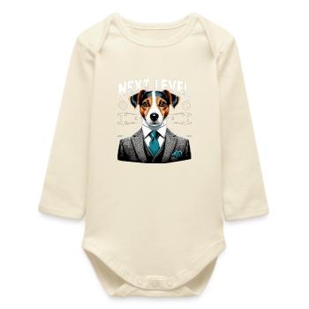 Jack Russell Terrier Anzug Next Level Geschenk - Baby Organic Langarmbody - Natur - Vorne