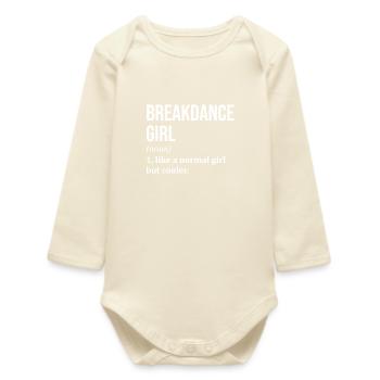 Breakdance - Baby Organic Langarmbody - Natur - Vorne